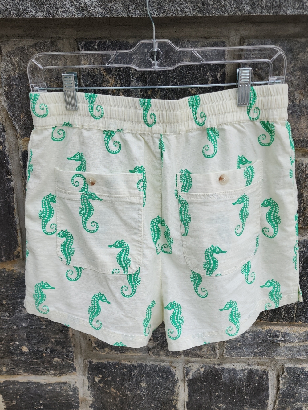 Maeve Escape Seahorse Print Drawstring Shorts Medium - Picture 2 of 16